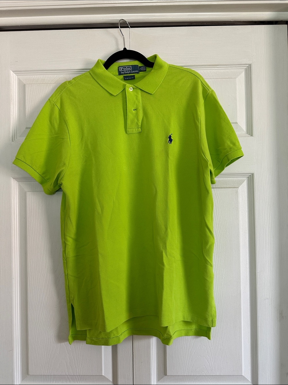 Vintage 2000’s Polo by Ralph Lauren Lime Green Classic Piqué Polo Shirt